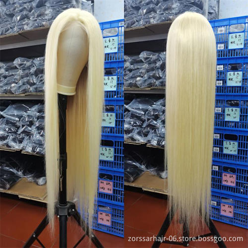 Raw Virgin Cuticle Aligned Brazilian Human Hair Transparent Lace Frontal 613 HD Lace Front Wig With Baby Hair For Black Women